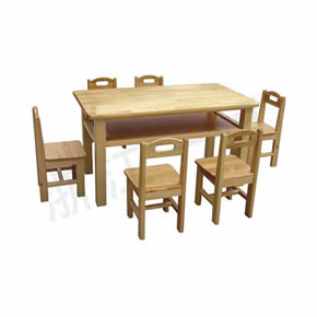 Table Chair Bed Cabinet seriesYH072-5杉木雙層六人桌