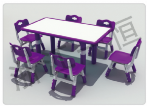 Plastic table and chair series可拼式長方桌（雙邊）