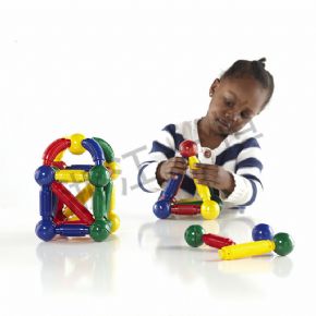 Fighting classMagnetic Stick Puzzle Blocks - 100 Pieces