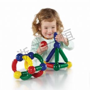 Fighting classMagnetic Stick Puzzle Blocks - 60 Pieces