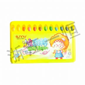 Developing language cognitionColorful stick (large capacity) 12 color plastic box