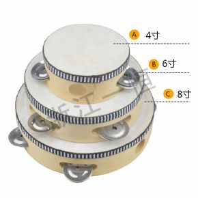 Music equipment6 inch white tambourine