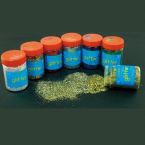 Art materials100g 罐裝金蔥粉 (金色、銀色、 紅