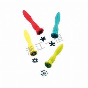 Art tools四款橡膠手柄花型印章
