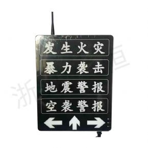 Emergency evacuation system for emergencies電子提示牌